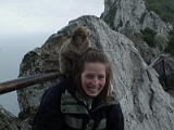 Erica With Monkey At Gibraltar